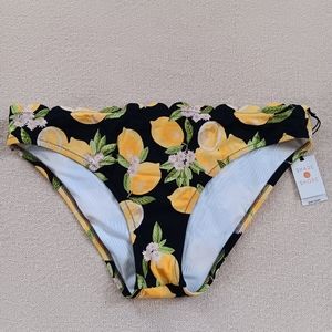 shade & shore 🍋 bikini bottoms lemon fruit citrus swim xl beach florida